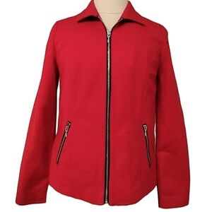 Chico's red jacket